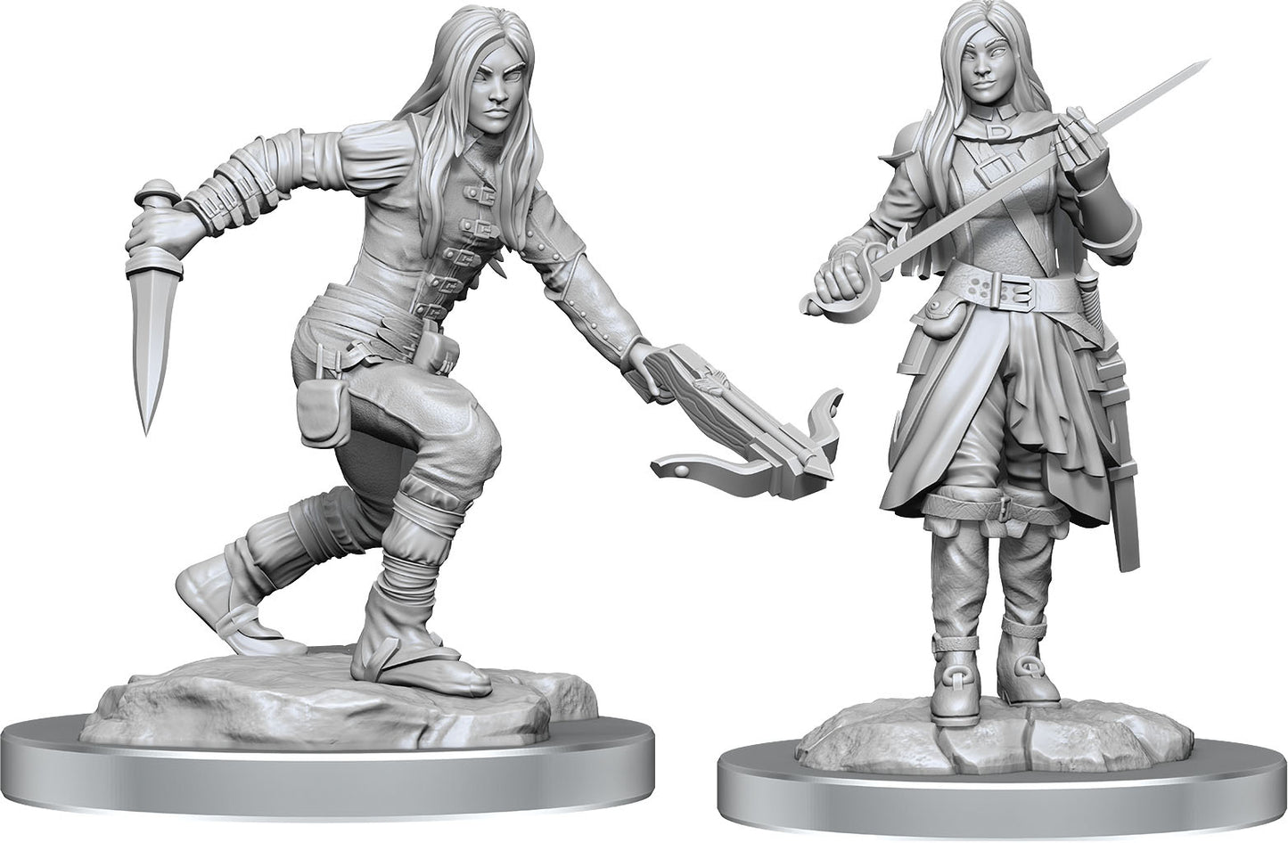 Half-Elf Rogue Female Dungeons & Dragons: Nolzur's Marvelous Unpainted Miniatures