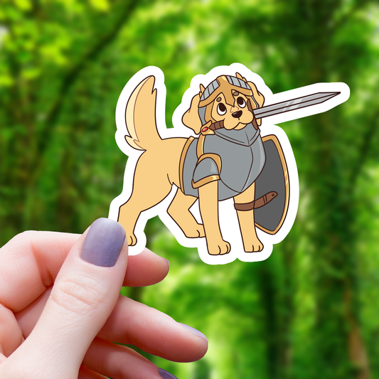 Golden Paladin RPG Class Sticker - 3"