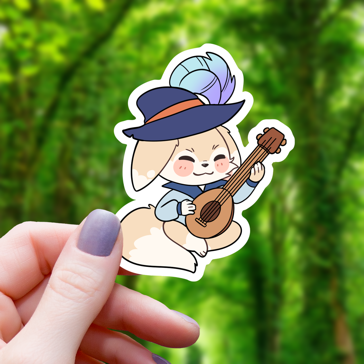 Fennec Fox Bard Sticker - 3"