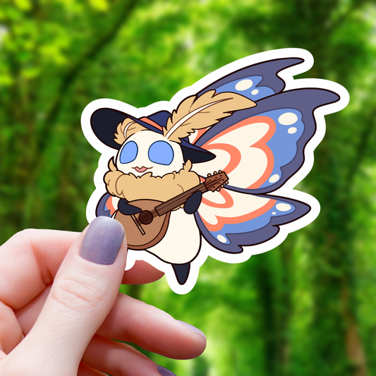 Mothman Bard Light Version TTRPG Sticker - 3"