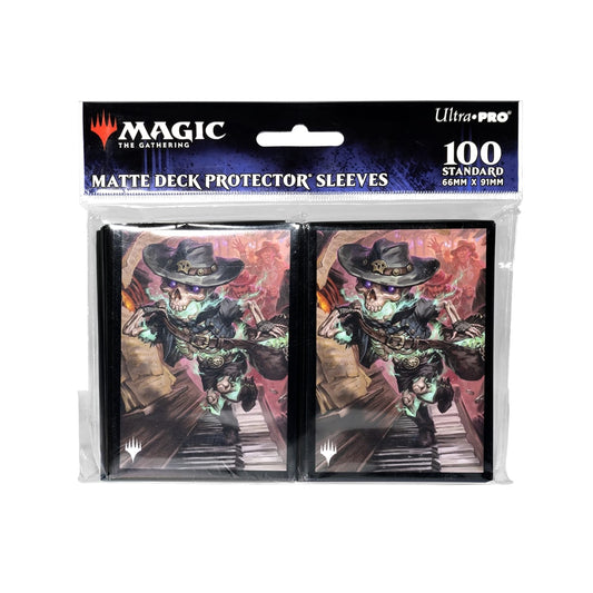 Magic the Gathering CCG: Outlaws of Thunder Junction 100ct Deck Protector Sleeves Key Art 1