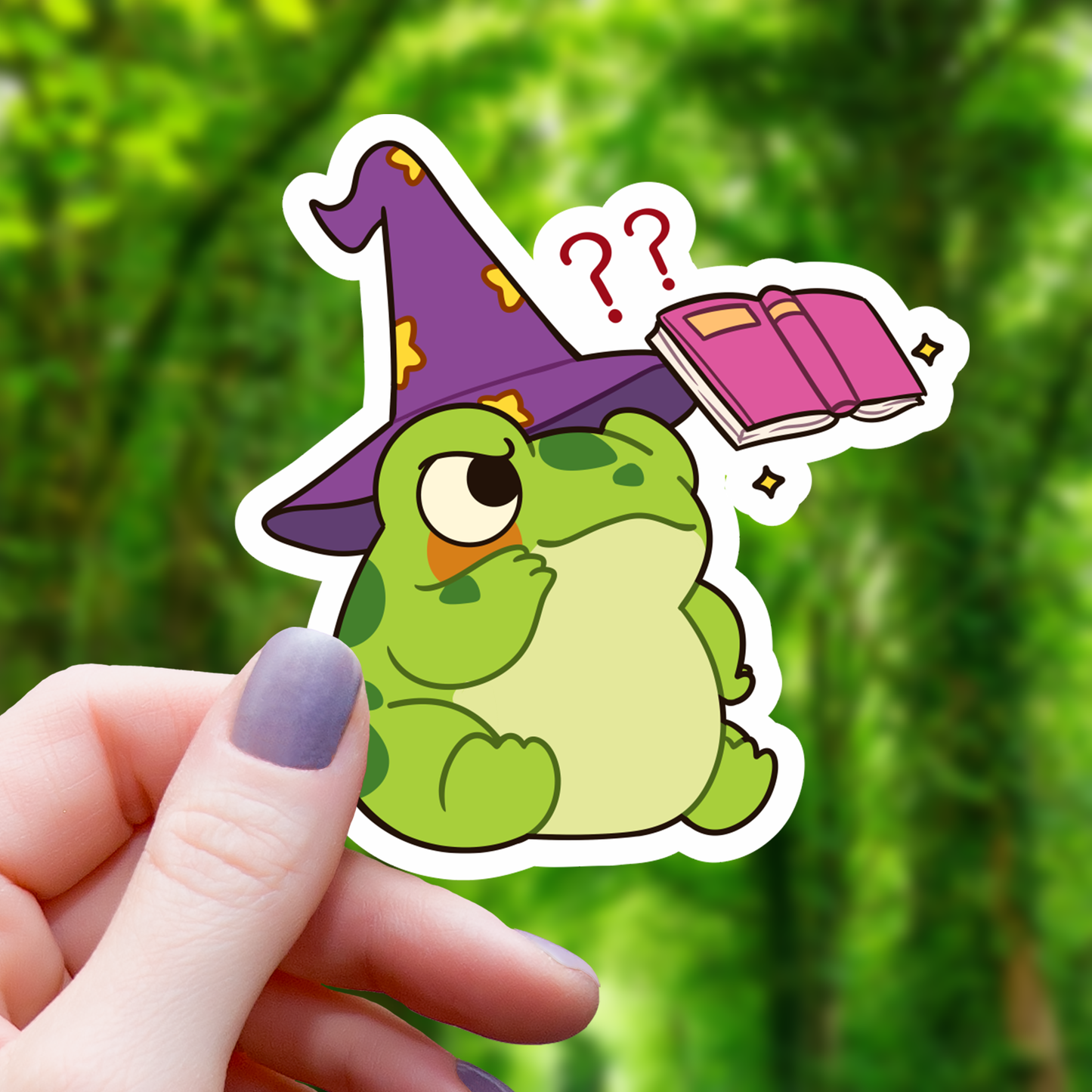 Frustrated Wizard Frog Sticker - 3