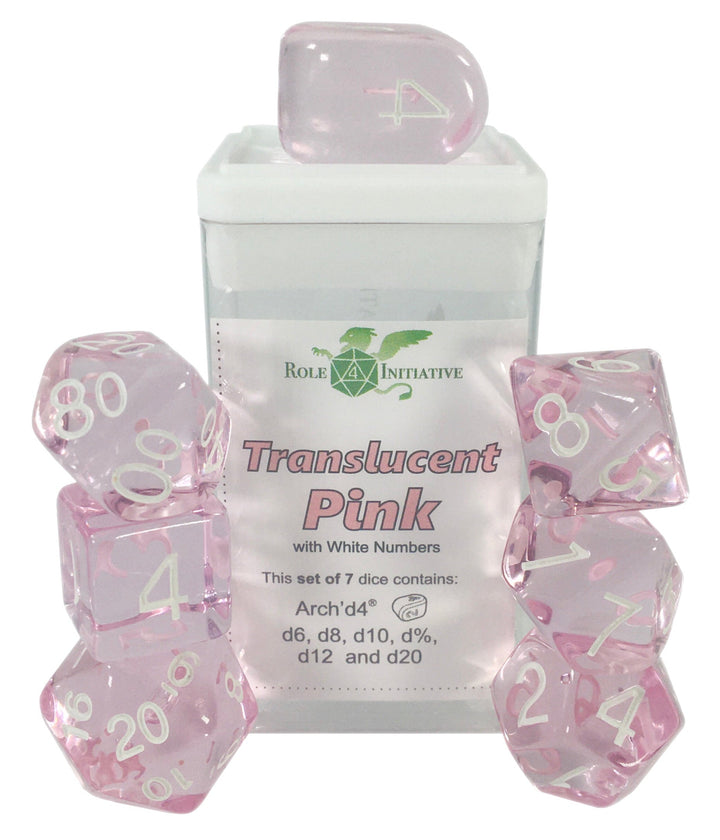 7 set trns Pink w/ White