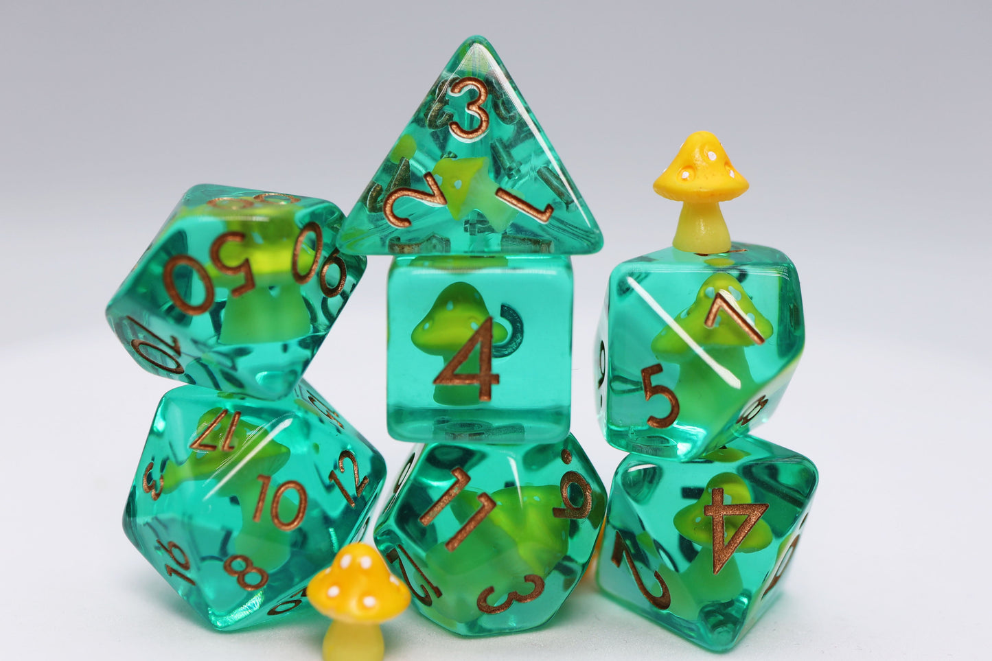 Yellow Mushroom  Dice Set