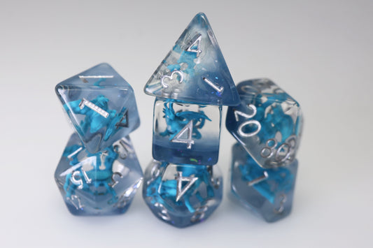 Young Blue Dragon RPG Dice Set