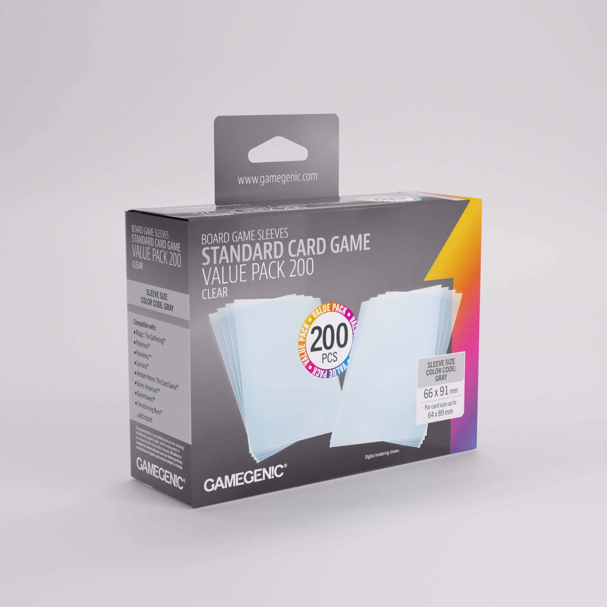 Prime  Sleeves Standard Card Game-Size Value Pack 200