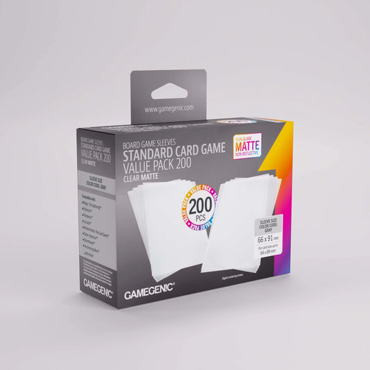 Matte Sleeves Standard Card Game-Size Value Pack 200