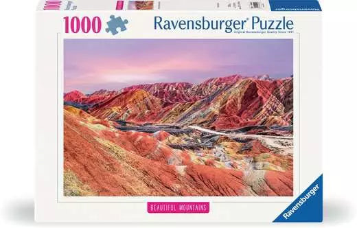 Rainbow Mountains, China 1000 Pc Puzzle