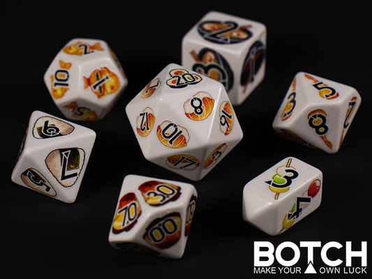 Kawaii Cuisine  7-Die Set Botch Dice