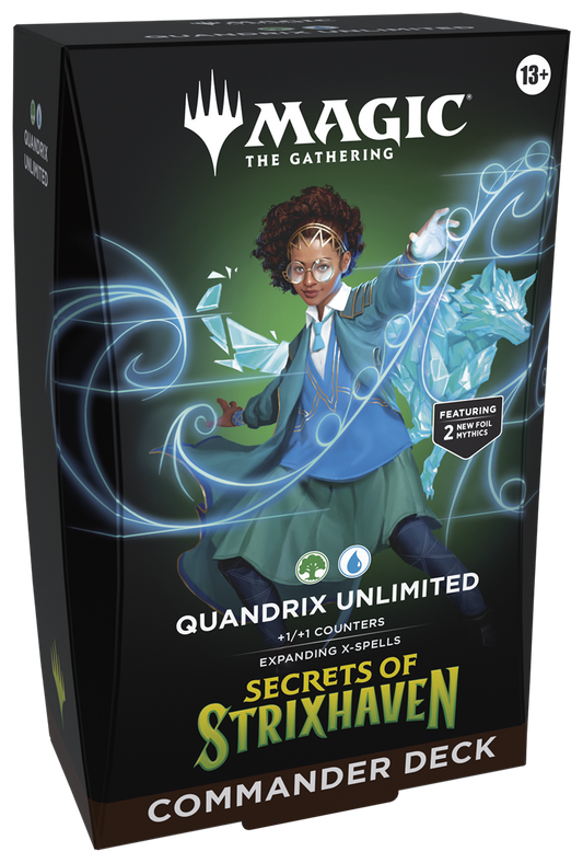 For pickup on 4/17 Quandrix Unlimited Secrets of Strixhaven Commander Deck