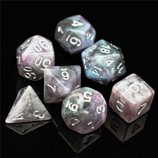 Night Sky Aurora RPG Dice Set