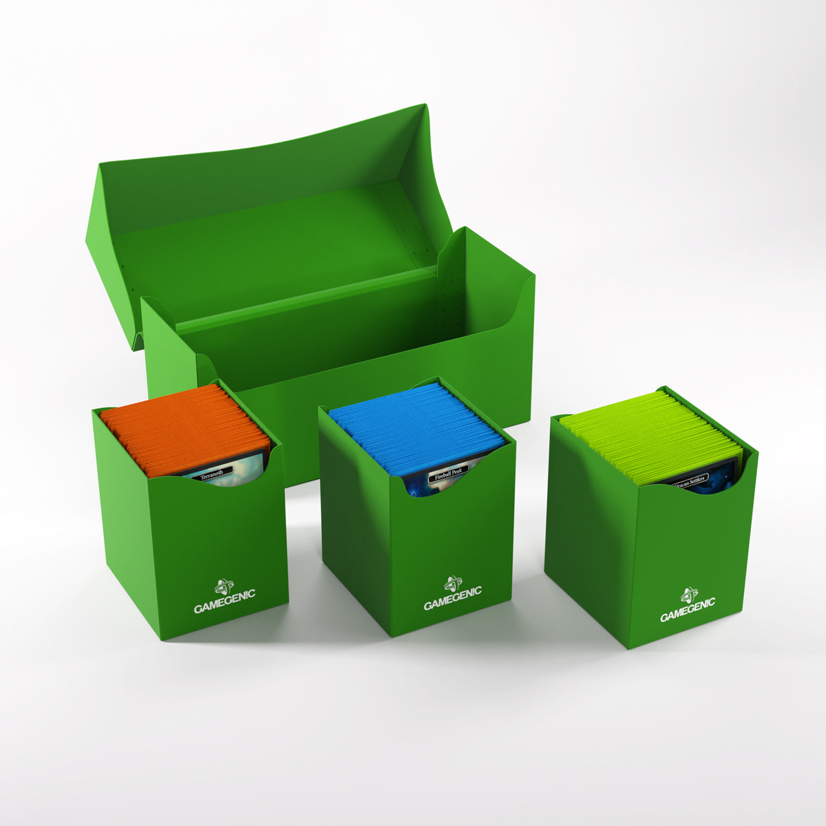 Green Deck Box: Triple Deck Holder 300+