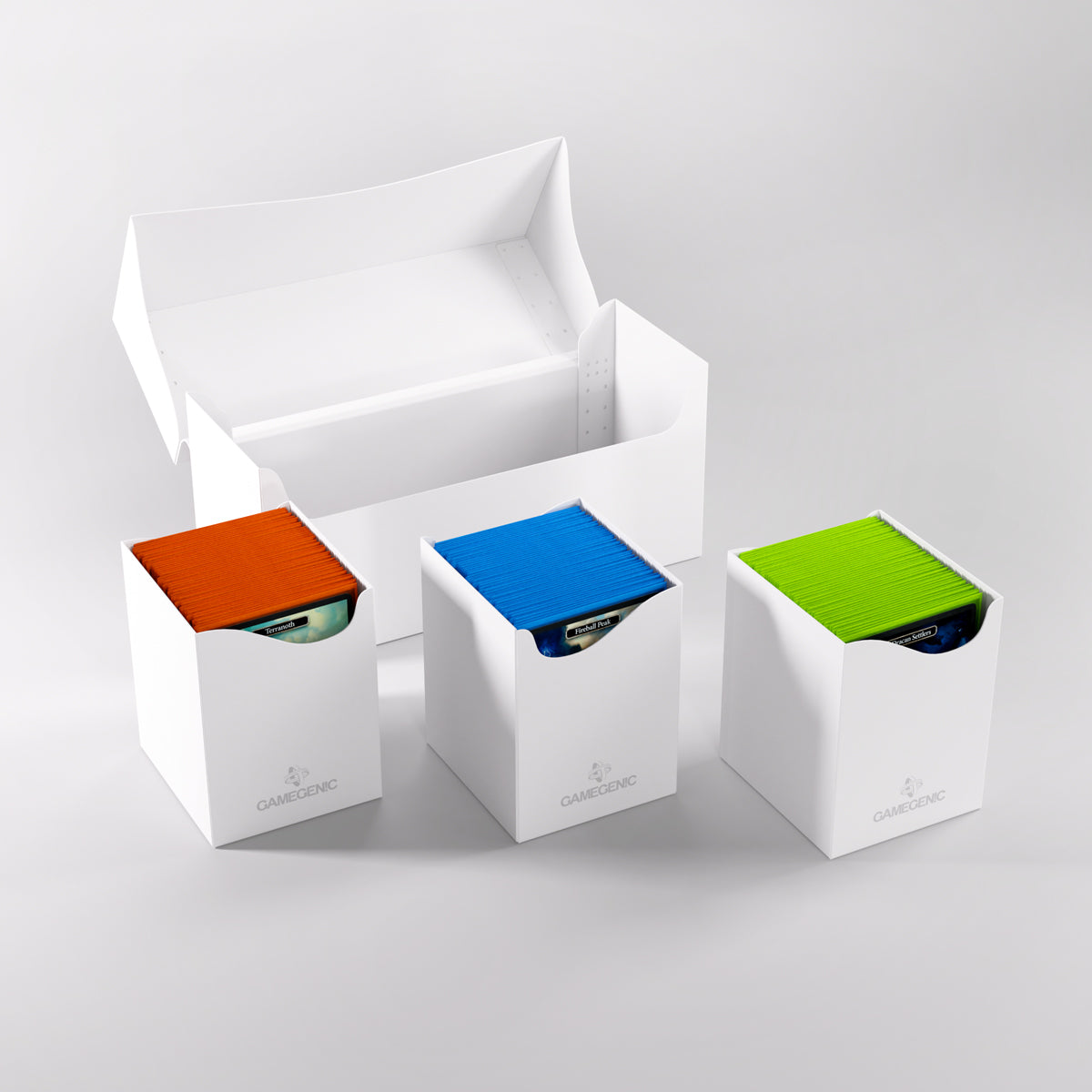 White Deck Box: Triple Deck Holder 300+