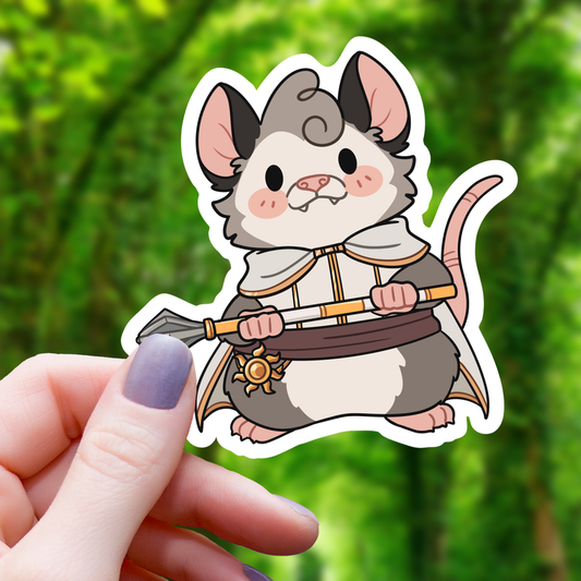 Opossum Cleric TTRPG Class Sticker-3"