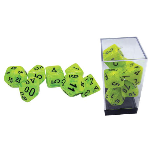 7-Die Set Mega Hedrals: Vortex Bright Green/ Black