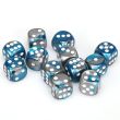 Gemini 6: 16mm D6 Steel Teal/White (12)