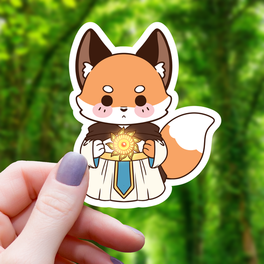 Red Fox Cleric TTRPG Class Sticker-3"