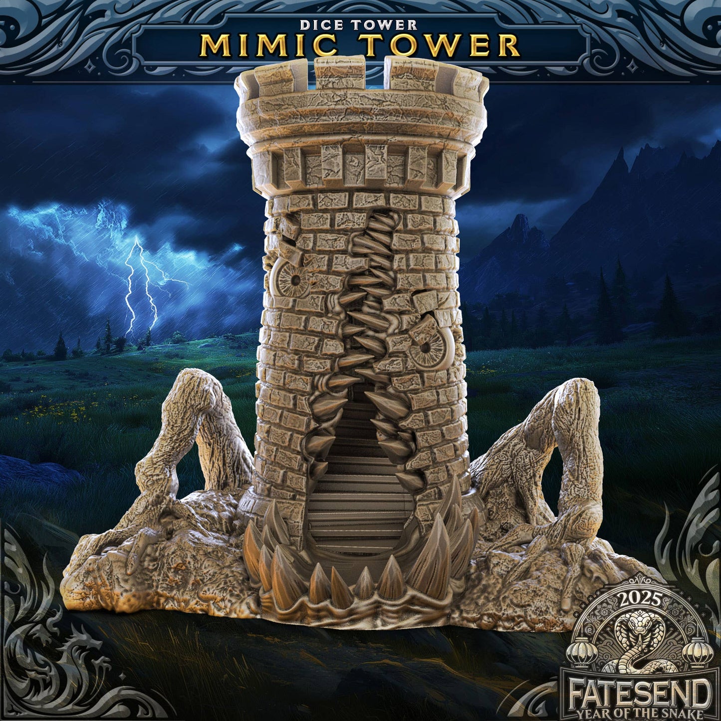 Mimic Root Legs Dice Tower | TTRPG, D&D, Pathfinder, CoC
