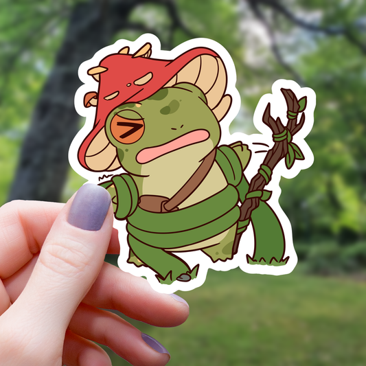 Frog Druid with Vines Sticker - 3"