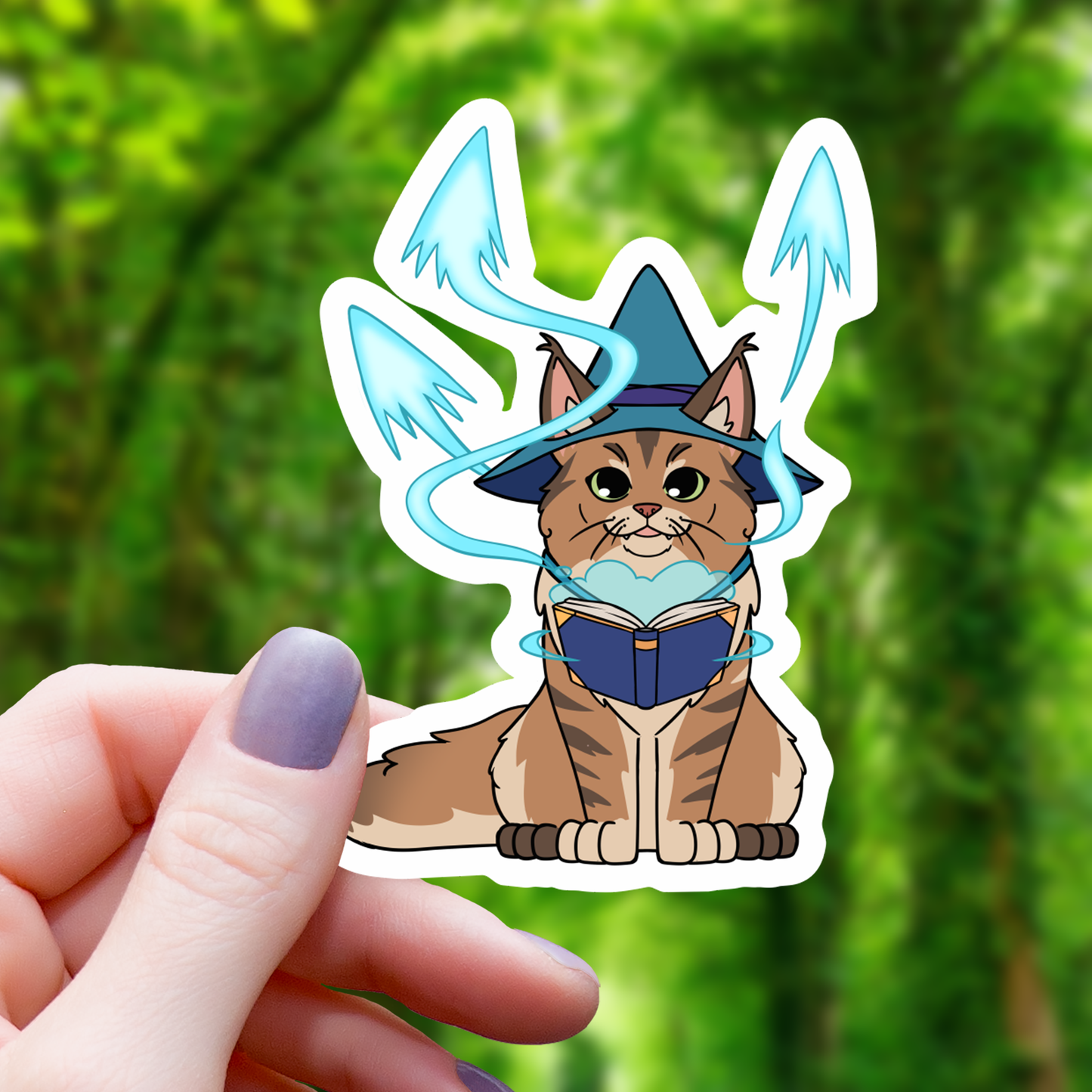 Maine Coon Wizard TTRPG Class Sticker - 3"