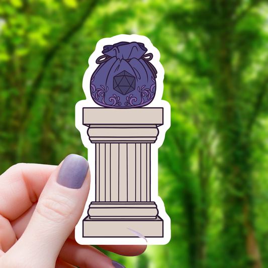 Dice Bag Pedestal Sticker - 3"