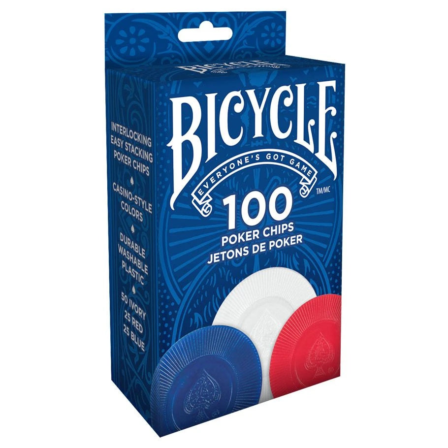 Poker Chips: 2 Gram Plastic (100) Bicycle