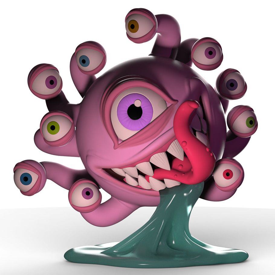 D&D: 7” Scale Resin Figure: Beholder Glow-In-The-Dark