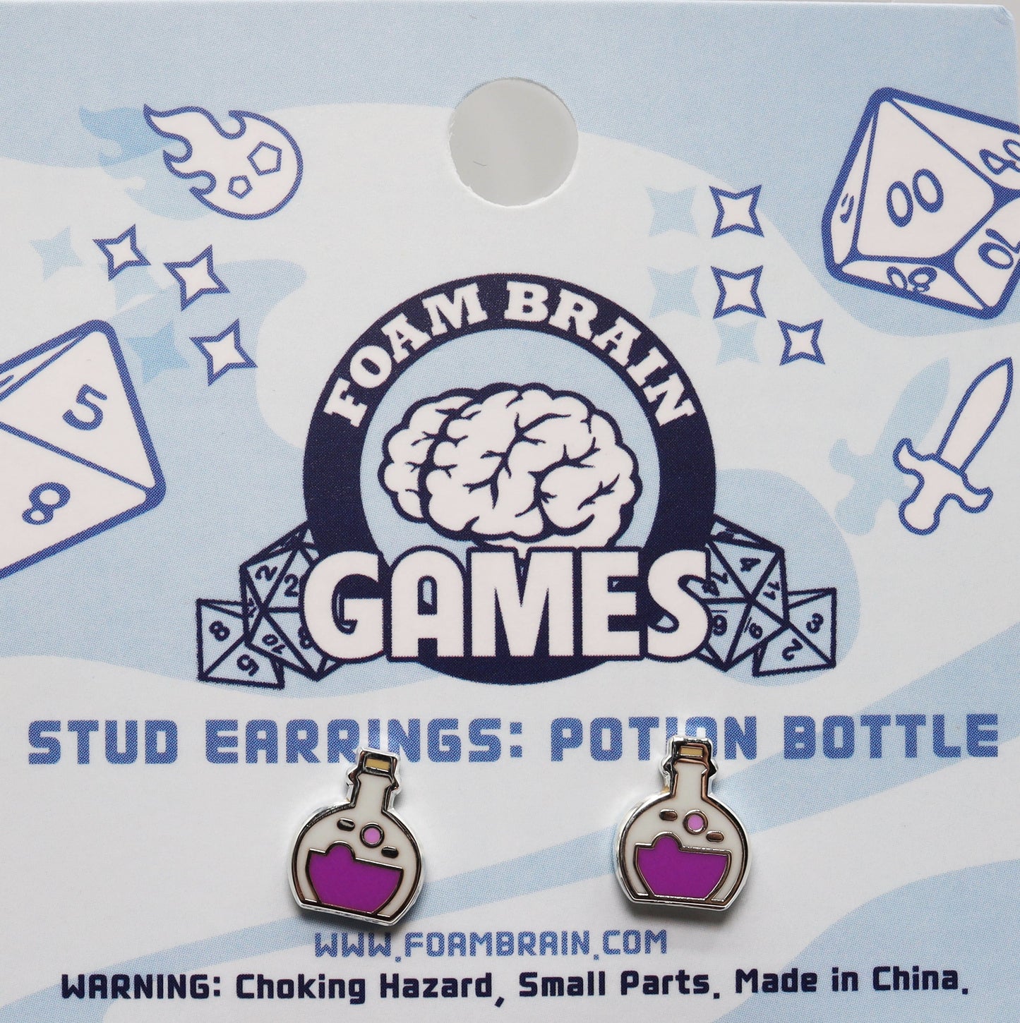 Stud Earrings: Potion Bottle