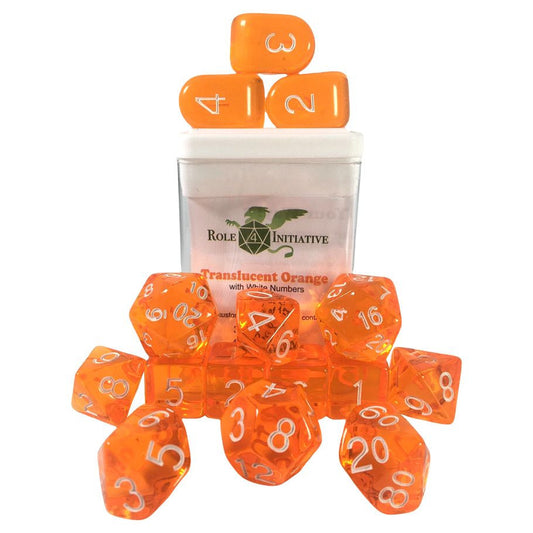 15-Set Translucent Orange White