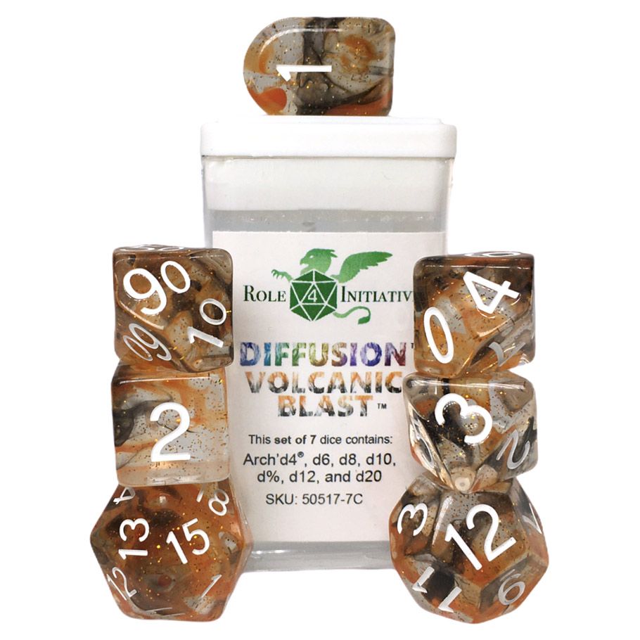 7-Set Dice Diffusion Volcanic Blast with Arch'd4 & Balance'd20