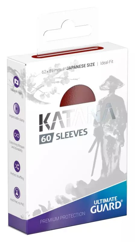 Card Sleeves: Katana Sleeves Japanese Size Red (60ct)