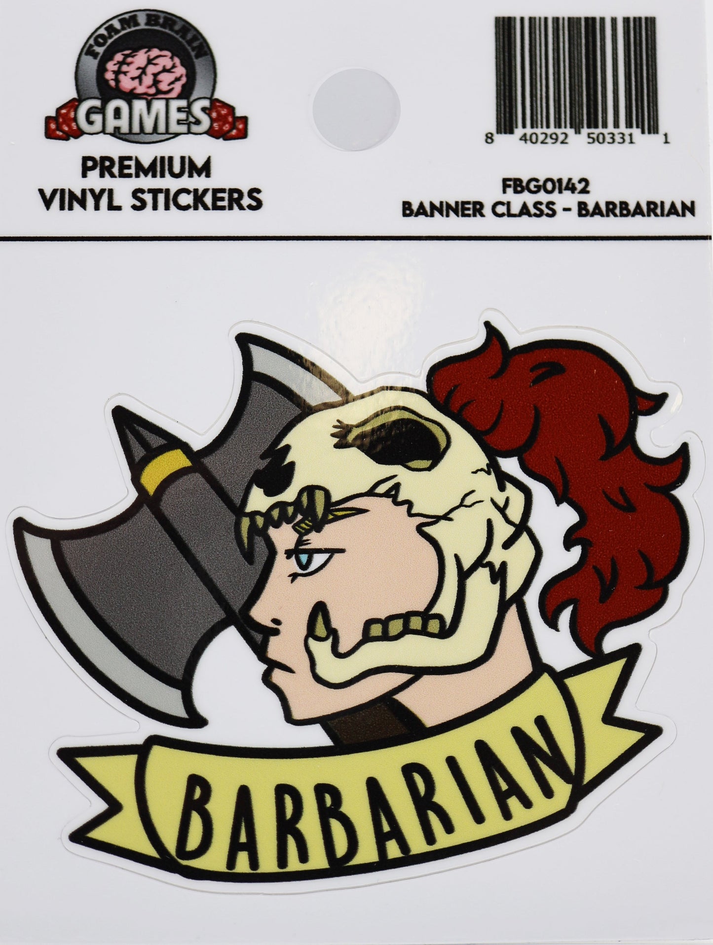 Banner Class Sticker: Barbarian