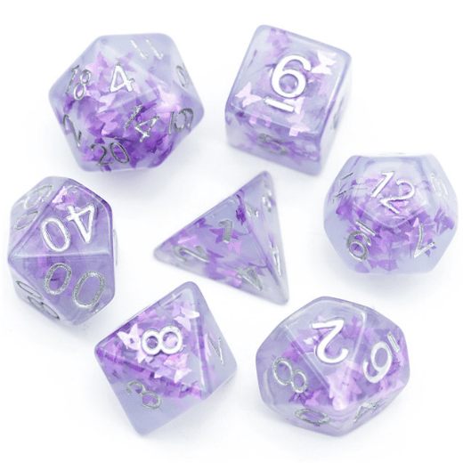 Lavender Butterfly Dice