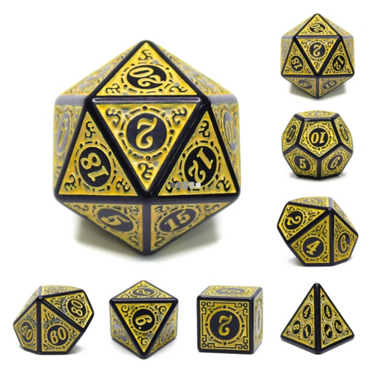 Magic Flame Yellow Dice Set