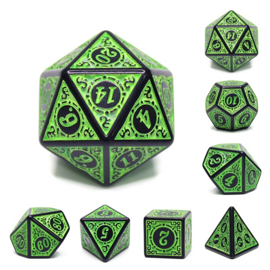 Magic Flame Green Dice Set